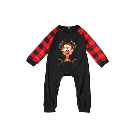 

NECHOLOGY Matching Christmas Pajamas for Family of 8 Family Matching Christmas Family Feeling Christmas Pajamas Matching Suit Black 18-24 Months