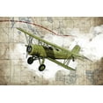 thumbnail image 4 of Gango Home Decor Map Biplane Wall Art; Two Beige 18x12in Art Prints in Brown Frames, 4 of 6