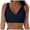 Navy, variant on Bikini Tops for Women Twist Front Ruched Bathing Suit Adjustable Crisscross Back Cropped Tankini Swim Top Only