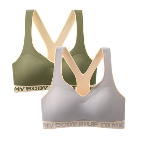 

Bra 2PC Women Casual Large Size Sports Yoga Fitness Sports Back Underwear Bra Nylon running sports bras for women C