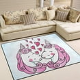 thumbnail image 2 of SKYSONIC Lightweight Soft Area Rugs Unicorns Falling Love Floor Mat for Kids Playing Room Hardwood Floor Living Room 63x48 inch Nursery Rugs, 2 of 6