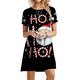 thumbnail image 1 of Vestido de fiesta con estampado de copos de nieve para mujer, ropa informal de manga corta con dibujos animados de Papá Noel, novedad de 2023, 1 of 5