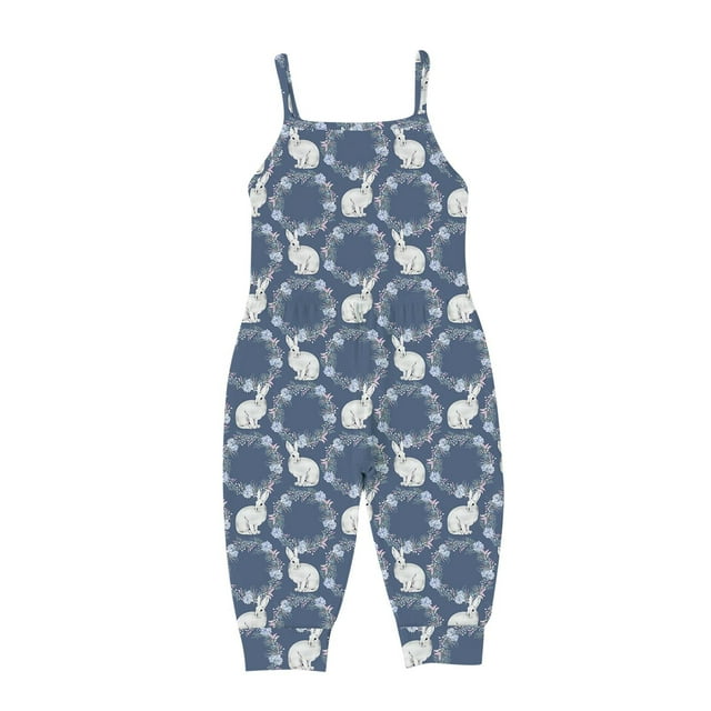 Birdeem Barboteuse à Bretelles pour Tout-Petits Garçons Filles Été Pâques Mode Mignon Imprimé Fleurs