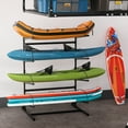 thumbnail image 5 of Heavy-Duty Freestanding Kayak Storage Rack - Holds 4 Kayaks/Canoes Vertical Stand for Garage,  Outdoor & Indoor (400lb Load Rating, Black), 5 of 8