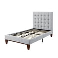 thumbnail image 5 of Bergren Light Grey Linen Bed - Button Tufted Full, 5 of 9