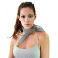 thumbnail image 1 of NYFASHION101 Women's Versatile Solid Sheer Chiffon Neckerchief Scarf - Silver, 1 of 3
