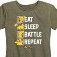 thumbnail image 2 of Pokémon - Eat Sleep Battle Repeat - Women's Short Sleeve Graphic T-Shirt, 2 of 5