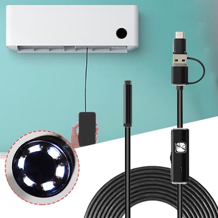 Viflosae Three-in-one Endoscope 8mm Probe 5m Long Line Industrial Endoscope Electronics Gadgets Sales