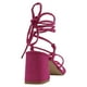 thumbnail image 3 of Sandalia con tacón Glam en Textil – Rosa, 3 of 3