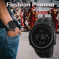 thumbnail image 4 of SKMEI Men's Watch, Waterproof Digital Sport Watch, Military Digital Watch Alarm Back Light Classic Watch, Black, 4 of 9