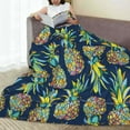 thumbnail image 6 of Pofeuu Colorful Pineapples Print Ultra-Soft Micro Fleece Blanket,for Bed Or Sofa,All Season Throw Blankets Flannel Blanket-80"x60", 6 of 7