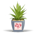 thumbnail image 1 of Roses en Forme de Cœur Pot de Fleurs Ananas Faux pour la Saint-Valentin Mini Décor, 1 of 3