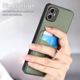 thumbnail image 6 of Carbon Fiber Patterned Case for iPhone 12, Wallet case with [360°Rotation Ring Kickstand] Credit Card Holder,PU Leather Shockproof Cover Women Men For iPhone 12, Green, 6 of 8