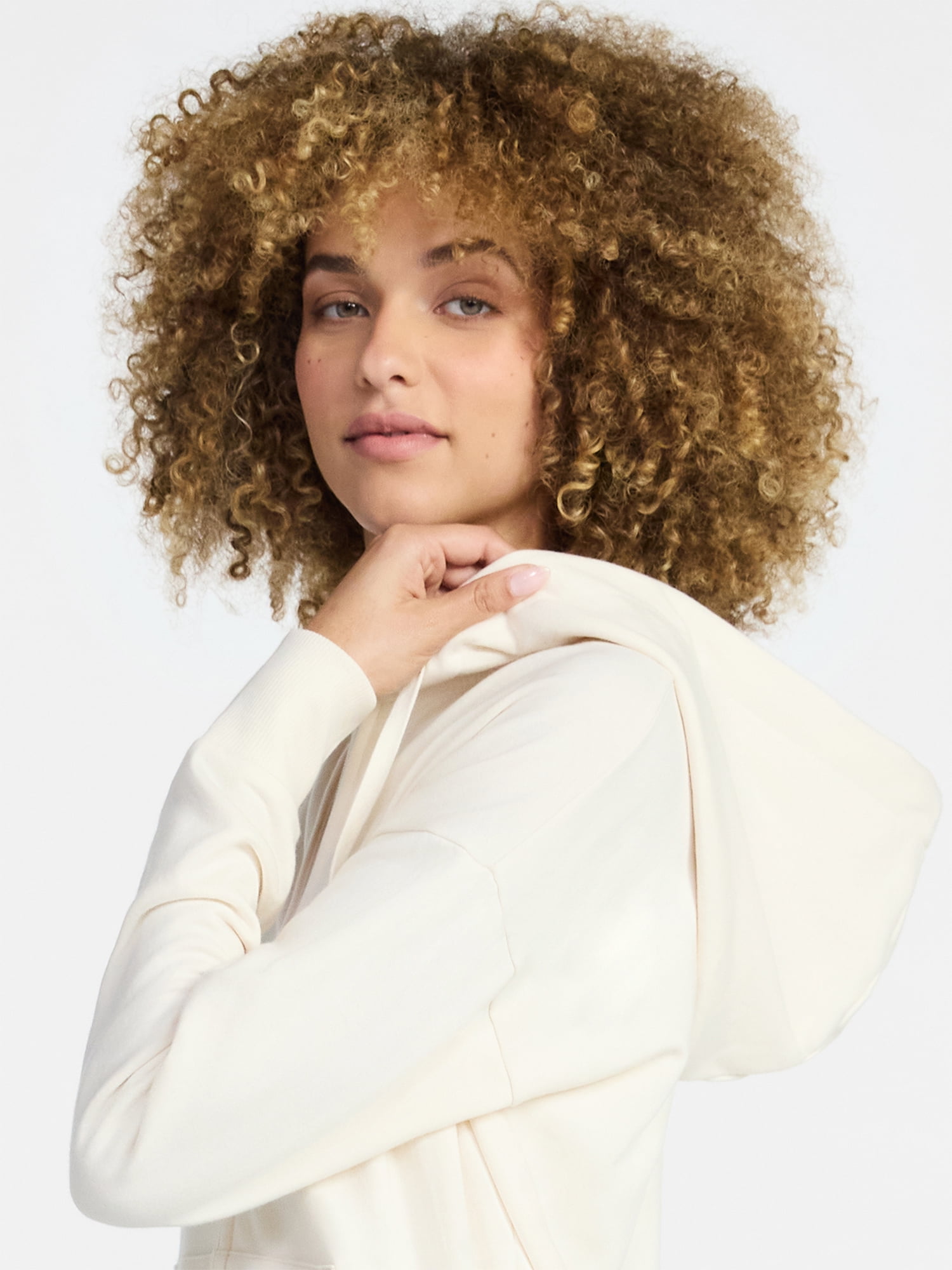 Time and Tru Women's and Women’s Plus Zip Front Fleece Hoodie Jacket, Sizes XS-4X