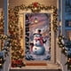 thumbnail image 4 of 180x90cmChristmas High-end Santa Claus Snowman Reindeer Polyester Material Decoration Door Curtain Hanging Decoration, 4 of 5