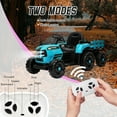 thumbnail image 3 of Xuanlur 24V Ride on Toy for Big Kids, 24V Ride on Tractor w/Remote Control, 400W Motor, Kids Electric Vehicles Ride On Tractor Car for Ages 3+, USB, LED light, Bluetooth, 3 Speed Adjustable (Blue), 3 of 7