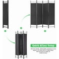 thumbnail image 4 of PayLessHere 4 Panel Room Divider 6 ft Steel for Home Office Bedroom, Black, 4 of 6