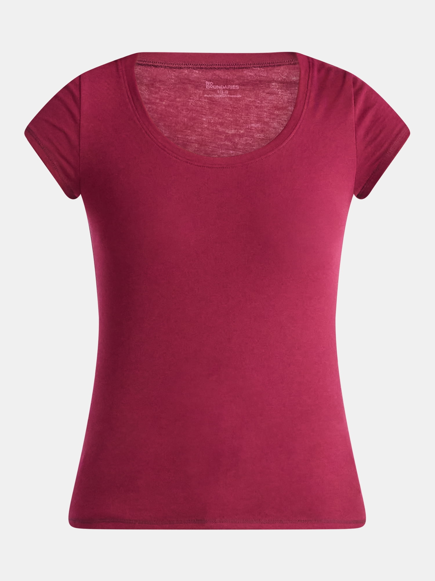 No Boundaries Short Sleeve Scoop Neck Tee, Women's XXS-XXXL