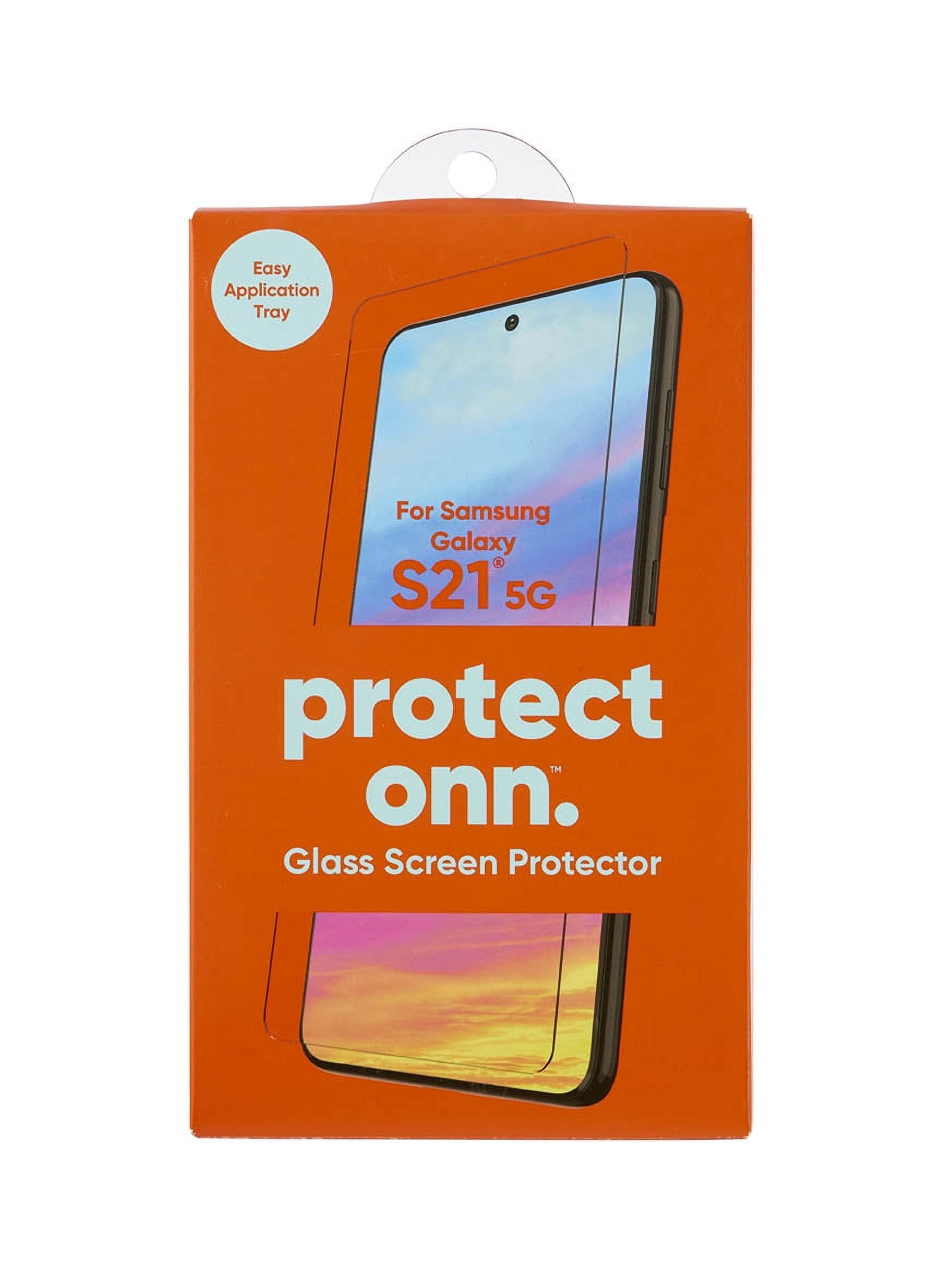 onn. Glass Screen Protector for Samsung Galaxy S21 5G