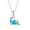 Blue, variant on Cute Fashion Dinosaur Pendant Necklaces for Women Men Classic Shiny Opal Rhinestone Charm Choker Animal Lover Gifts Jewelry