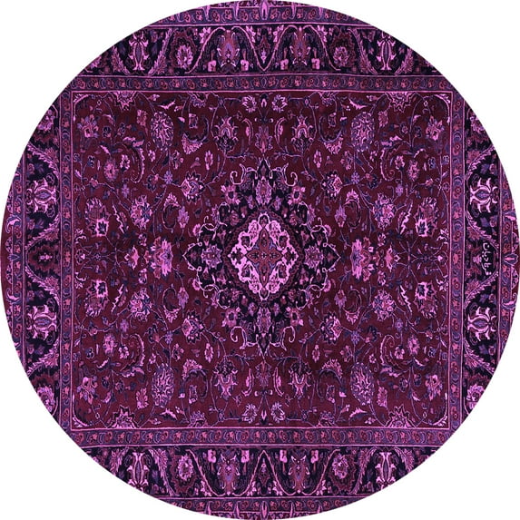Ahgly Company Indoor Round Persian Purple Traditional Area Rugs, 7' Round