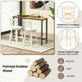 thumbnail image 2 of Gymax 4PCS 24'' Counter Height Stool Swivel Bar Stool Rubber Wood w/ Inclined Backrest, 2 of 4