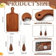 thumbnail image 5 of BMYJ Round Wood Charcuterie Board Set with Stainless Steel Knives and Forks, Mini Cheese Serving Board, Includes Thank You Card and Gift Box, Perfect for Wedding Guests and Party Gifts, 5 of 9