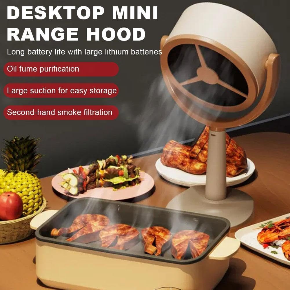 Smoke Purifier Fan, Portable Smoke Purifier, Smoke Filter for Indoor Smoking, Portable Kitchen Fan, Low Noise Mini Range Hood for Kitchen, Home,