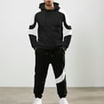 thumbnail image 2 of BOOMNY Men'S Sweatsuits Patchwork Color Hoodies Sweatpants 2Pcs Gym Sweat Suits Running Jogging Fall Winter Athletic Tracksuit Outfits, 2 of 7