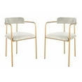 thumbnail image 2 of SAFAVIEH Camille Modern Solid Side Chair, Beige/Gold, Set of 2, 2 of 8
