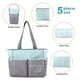 thumbnail image 4 of Juego de bolsas de pañales Tote Baby Essentials de 5 piezas, color gris y aguamarina, 4 of 6