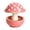 Pink, variant on Mushroom Bird Feeding Bowl for Pet Birds, 11Cm/4.3Inch Food Dish with Lower Bowl Base for Indoor Cage and Garden Use