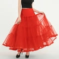 thumbnail image 6 of Floor Length Dresses for Women Formal Hoopless Crinoline Petticoat Skirt for Wedding Red S, 6 of 9