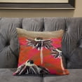 thumbnail image 5 of Amrita Sen Designs CAPL781BrCDS-BL-20x20 20 x 20 in. Hawaii Floral Oil Duo Broadcloth Indoor & Outdoor Blown & Closed Pillow - Orange & Pink, 5 of 5