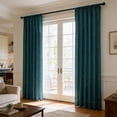 thumbnail image 6 of Ouuluon Sheer Curtains Machine Washable Light Filtering Lace Curtain, Navy No Drill Sheer Polyester Window Drape for Bedroom Living Room Office Home, 6 of 7