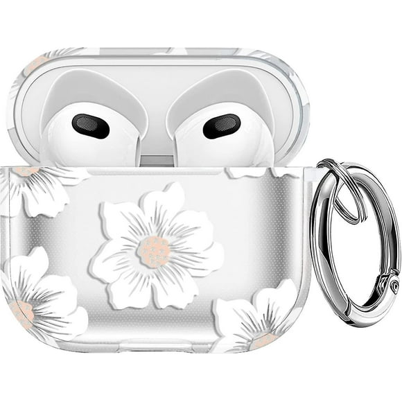 Airpod 3rd Generation Case 2021 Flowers Cute Airpods Case 3rd Generation Clear Apple Airpods 3 Case Cover With Keychain For Women Girls (morning Flowe
