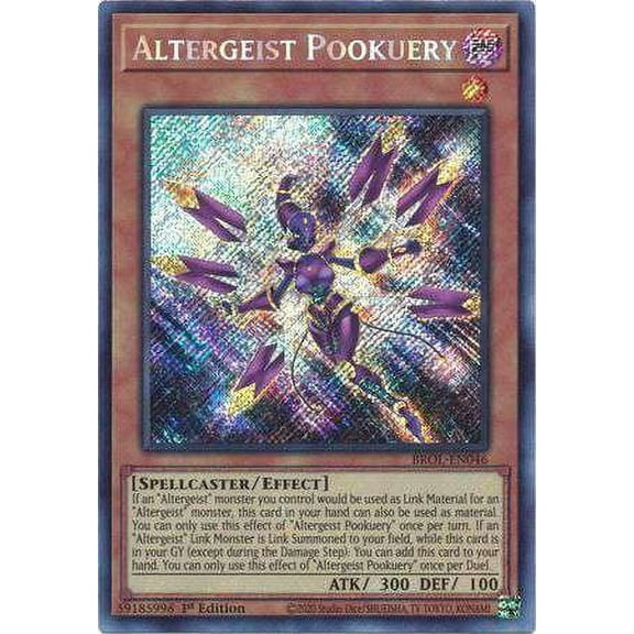 YuGiOh Brothers of Legend Secret Rare Altergeist Pookuery BROL-EN046