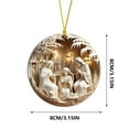 thumbnail image 3 of DAMAI Nativity Christmas Ornament, Mother Mary and Jesus Ornament,Christmas 2D Flat Print Wooden Ornament for Christmas Tree,Decorations Religious Gifts, 3 of 5