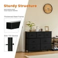 thumbnail image 5 of CONCETTA 7-Drawer Fabric Dresser Storage Chest for Bedroom, Closet, Storage Furniture for Adults, Black, 5 of 9