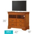 thumbnail image 2 of Glory Furniture Louis Phillipe TV Stand in Oak, 2 of 2