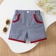 thumbnail image 2 of oqasdz Girls Shorts Child Kids Boys Casual Patchwork Plaid Prints Summer Holiday Comfortable Stylish Shorts Size 2 Y-3 Y, 2 of 4