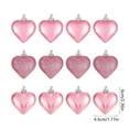 thumbnail image 2 of Moocorvic 12 Pcs Valentine's Day Heart Shaped Ornaments for Tree Hanging,Wedding, Anniversary Party Decorations,Pink, 2 of 6