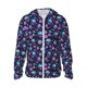 thumbnail image 1 of Balery purple Skull flower Sudadera ligera de manga larga con capucha y protección solar UPF 50+ para hombre y mujer, ideal para pesca y running-Small, 1 of 7