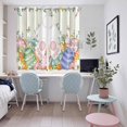 thumbnail image 4 of Easter Kitchen Curtains Window Panels, Spring Rabbit Ears Foot Colorful Eggs Leaf Floral Insulated Window Treatment Curtain, Grommet Curtains for Bedroom/Living Room/Bathroom, 2 Piece 52"Wx63"L, 4 of 8