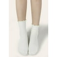 thumbnail image 4 of YooGuoGuo Ruffle Socks Women - Turn-Cuff Frilly Sock - Lightweight Cotton Socks, 4 of 6
