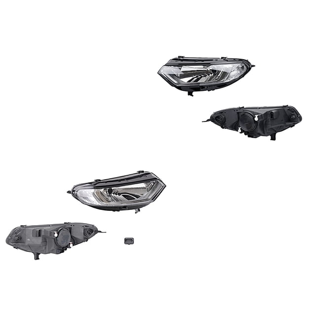 Par de Faros Ecosport 2013 A 2017 Ford Manual C/Leds DEPO .