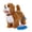 Brown And White, variant on Soft Safe Electric Plush Toy Dog With Talking Feature And Tongue Out Simulation For Children Ages 3+