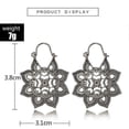 thumbnail image 4 of Juego de pendientes de bronce con diseño de hojas y flores con geometría vintage para mujer, estilo bohemio, tamaño grande, 6677, oro, 4 of 5