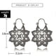thumbnail image 3 of Juego de pendientes de bronce con diseño de hojas y flores con geometría vintage para mujer, estilo bohemio, tamaño grande, 5123, dorado, 3 of 4
