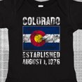 thumbnail image 4 of Inktastic Established August 1, 1876 Colorado Flag Boys or Girls Baby Bodysuit, 4 of 5
